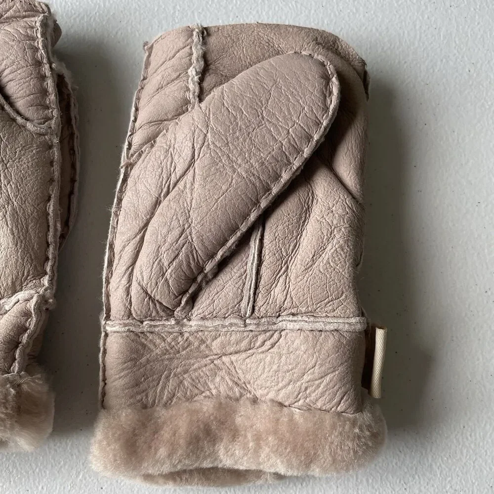 Warm Paws Winter Mittens Gloves Tan Cream Warm Women's Size S/M